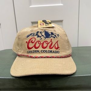 NEW MAD ENGINE COORS BANQUET CORDUROY TAN ROPE SNAPBACK ADJUSTABLE LOGO CAP